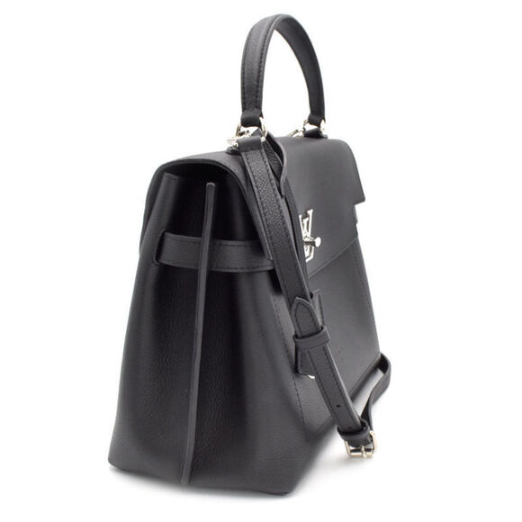 Louis Vuitton Lock Me Ever MM Grained Calf Leather Noir Black - Picture 2 of 8